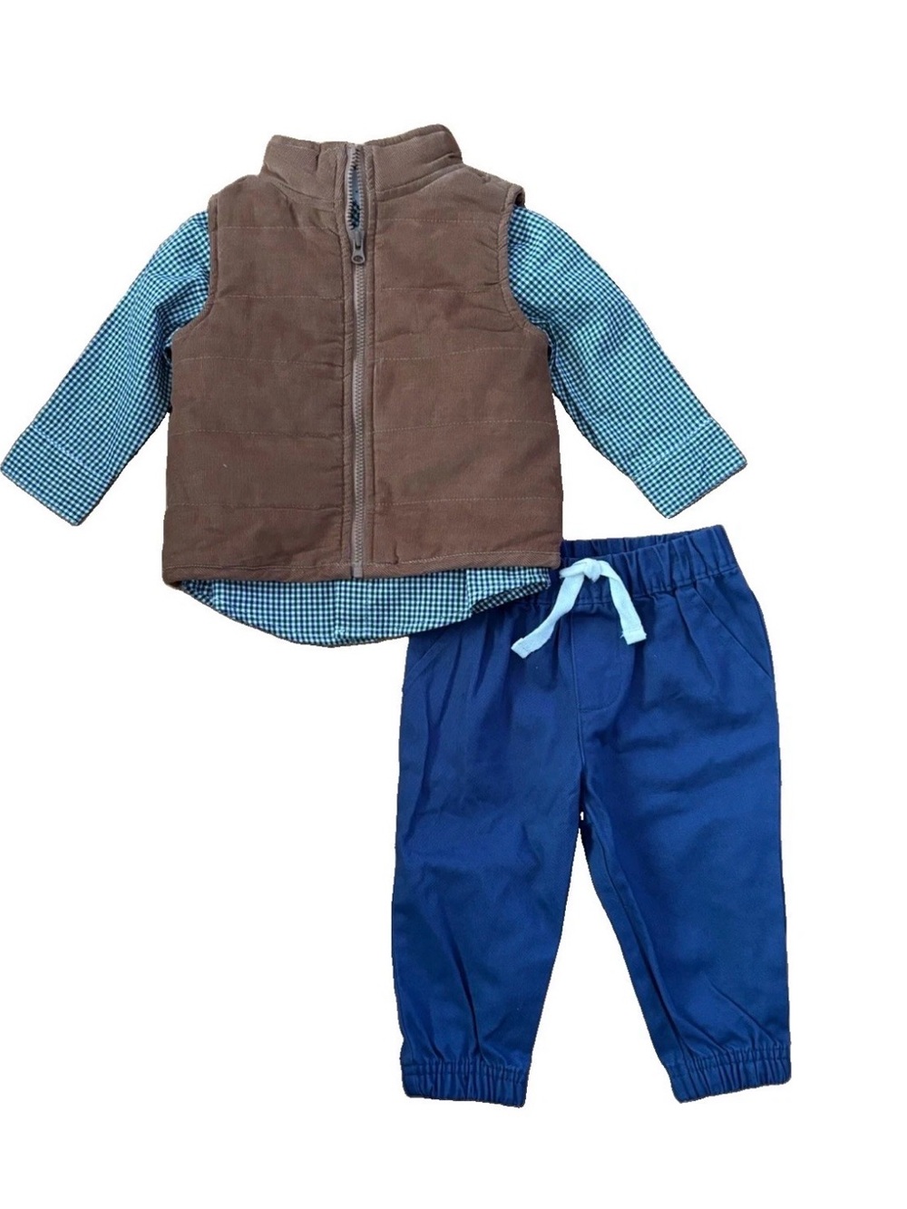 Carter’s Just One You 3-Piece Pants Set (Button Down Shirt, Vest & Joggers) - 6M
